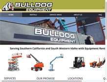 Tablet Screenshot of bulldogequipmentrentals.com